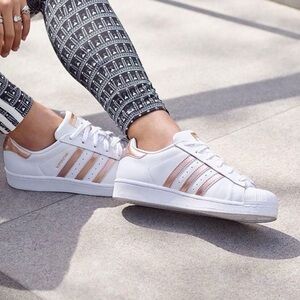 Adidas Rose Gold Superstar Sneakers